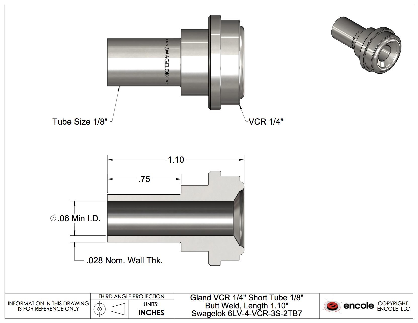 Male Pipe Weld VCR® Gland informacionpublica.svet.gob.gt