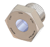 BSPP-Threaded Sight Glass, Borosilicate Fused to Duplex Steel 2205 or Hastelloy Housing