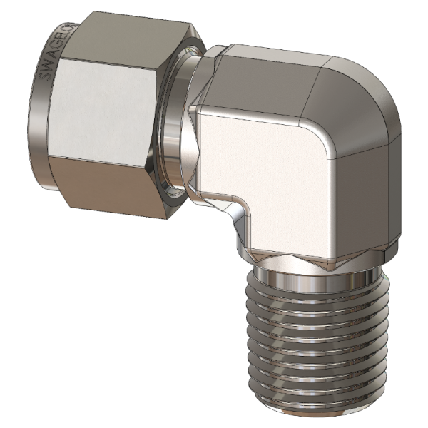 90-Degree Elbow Metric Tube Fitting, NPT