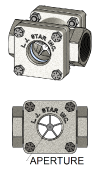 Rotator NPT Threaded Flow Indicators, Carbon Steel or 316 Stainless Housings