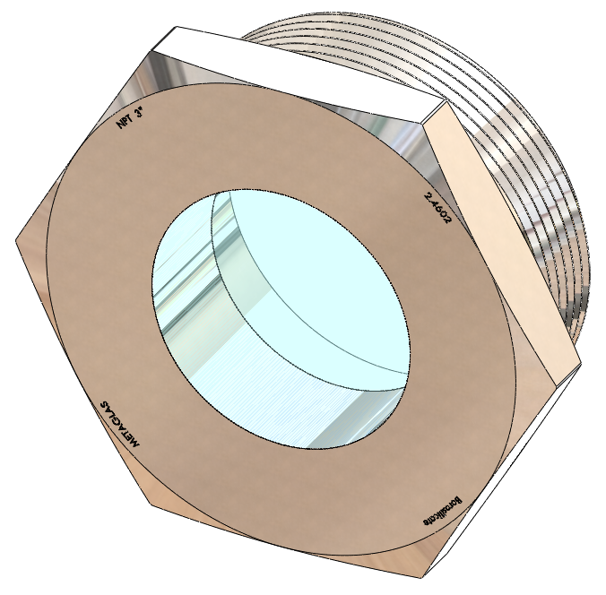 NPT-Threaded Fused Sight Glass, Borosilicate Windows