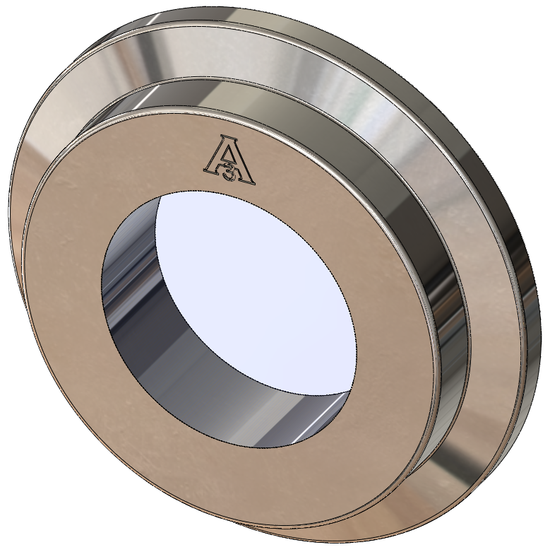 KF Sight Glass for MetaClamp(R), Borosilicate Fused to Duplex Steel Housing