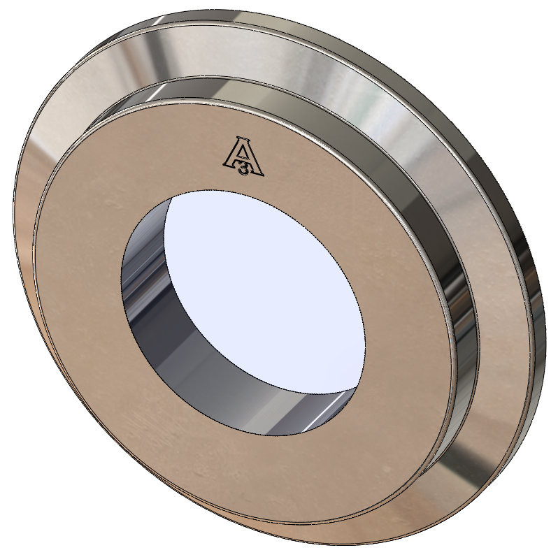 KF Sight Glass for MetaClamp(R), Borosilicate Fused to Hastelloy C-22 Housing