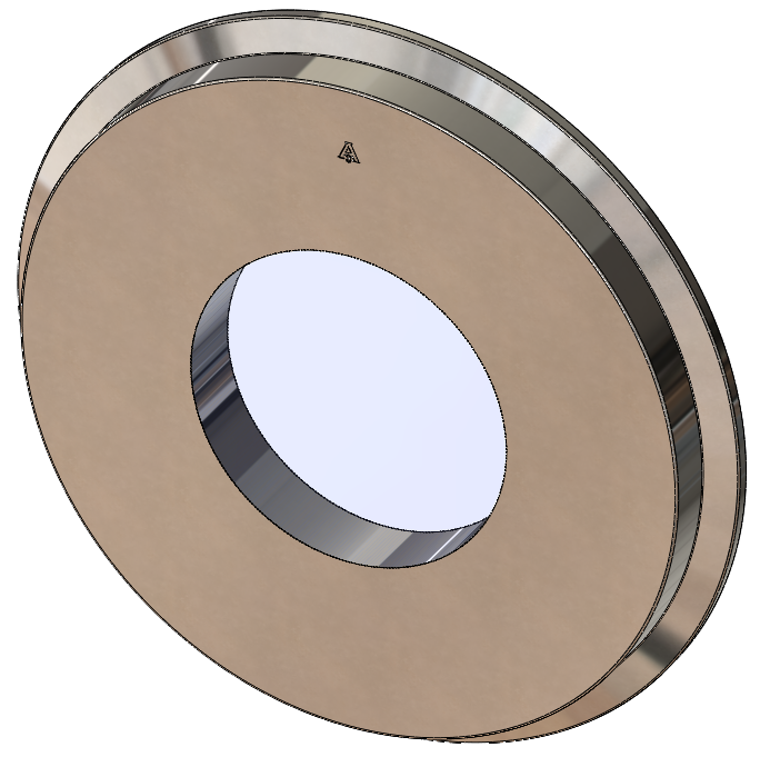 KF Sight Glass for MetaClamp(R), Borosilicate Fused to Duplex Steel Housing
