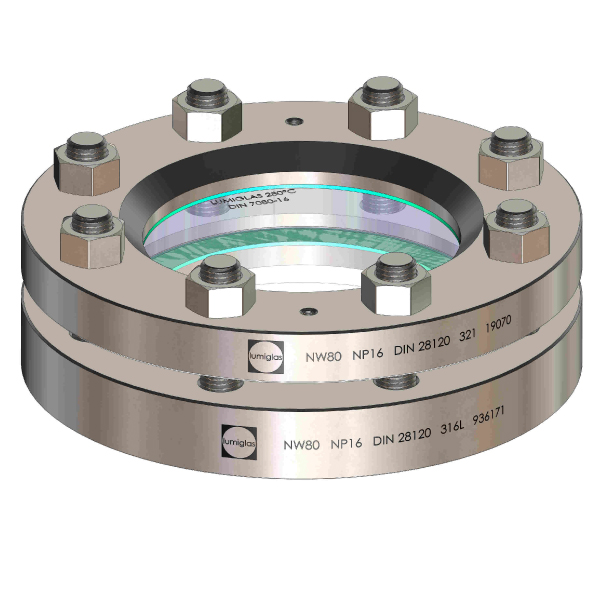 Lumiglas Weld-On Circular Sightglass, Stainless Steel Housing, ASME B16.5