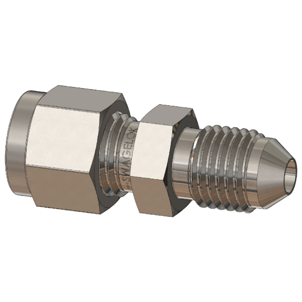AN Tube Flare to Tube Compression Connector