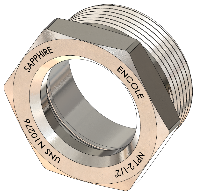 NPT-Threaded Sapphire Sight Glass for H2S Service