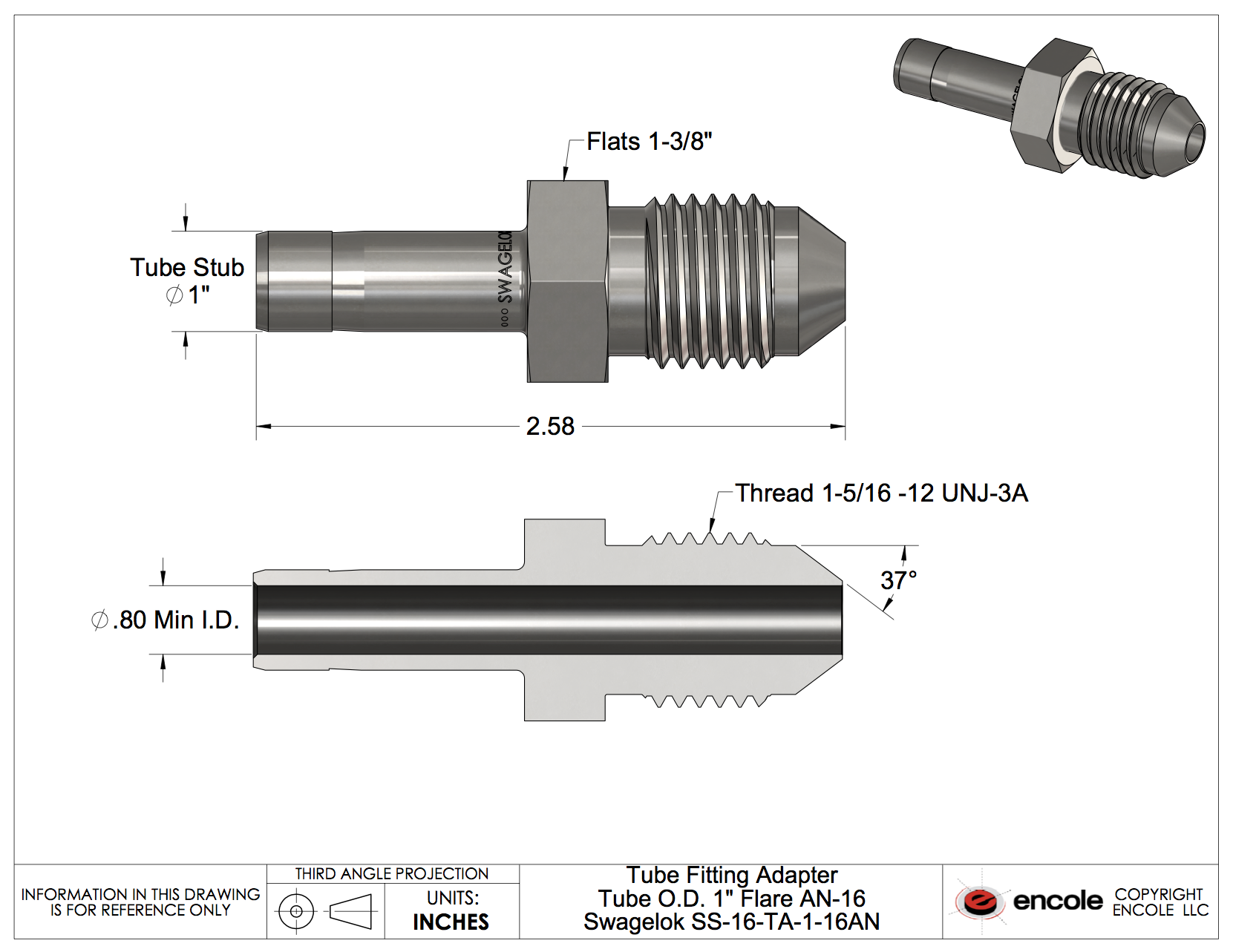 Tube adapter female iso bspp parallel thread gauge rg 60 off