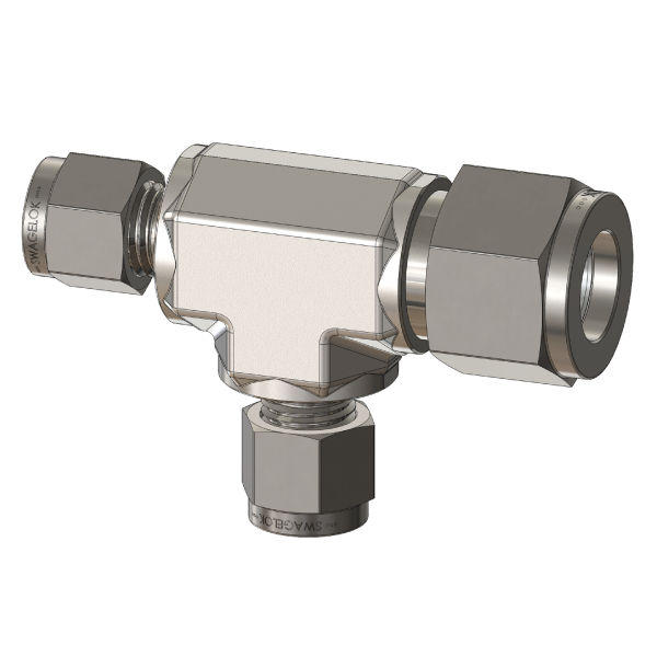 Union Branch and Run, Tube Fitting Reducing Tee